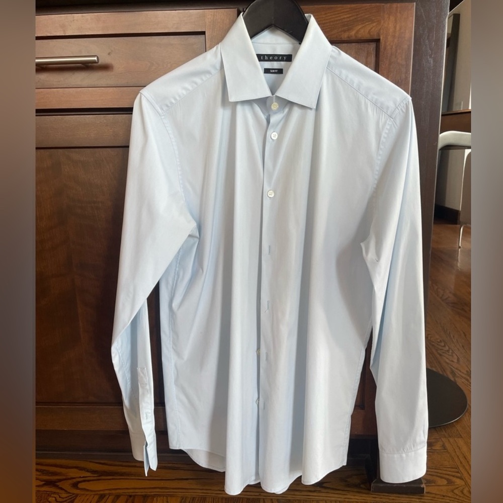 Men’s BLUE Theory Cotton Dover Slim Shirt